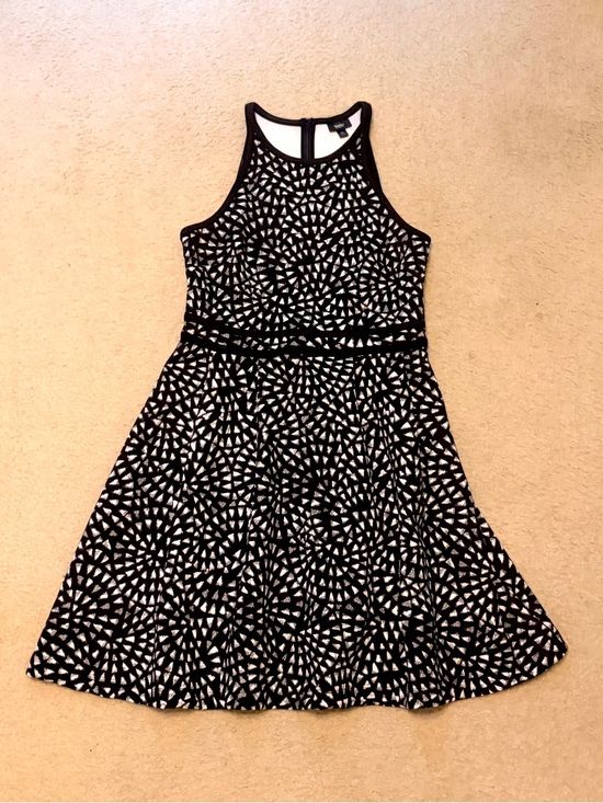 Mossimo Supply Co. Dresses & Skirts - NWOT- Mossimo Supply Co. Black and White Laser-Cut Fit-and-Flare Mini Dress